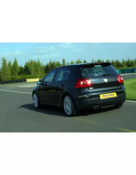 VW Golf 2,0TFSi GTi mk5 Milltek Sport 3" Cat-Back 2x 80 chrome GT utblås - Resonated (dämpad)