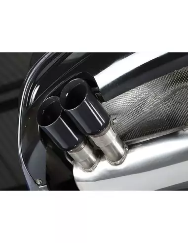 VW Golf 2,0TFSi GTi mk5 Milltek Sport 3" Cat-Back 2x 80 svarta GT utblås - Non-Resonated (mindre-dämpad)