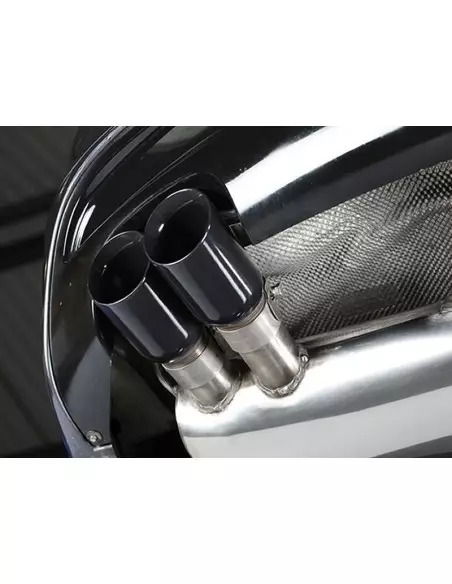 VW Golf 2,0TFSi GTi mk5 Milltek Sport 3" Cat-Back 2x 80 svarta GT utblås - Non-Resonated (mindre-dämpad)