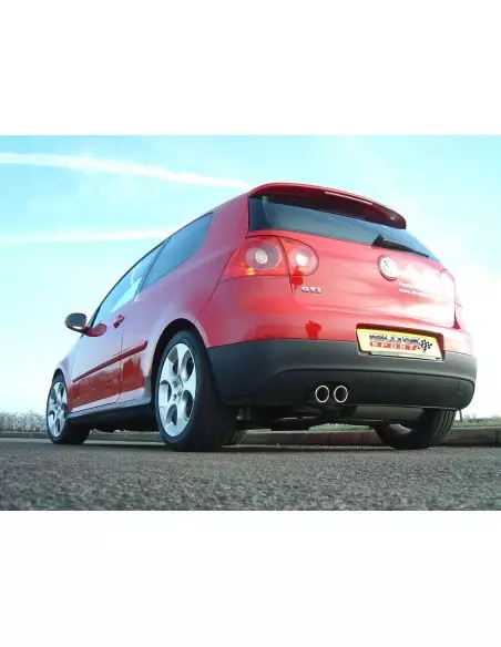 VW Golf 2,0TFSi GTi mk5 Milltek Sport 2,75" Cat-Back 2x 80 chrome JET utblås - Resonated (dämpad)