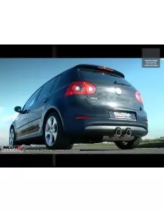 VW Golf 2,0TFSi GTi mk5 Milltek Sport 2,75" Cat-Back R32-style 2x 100 chrome GT utblås (kräver Golf R32 mk5 diffuser) - Resonate