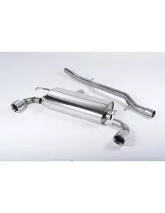 VW Golf R32 mk4 Milltek Sport Cat-Back 2x 100 chrome JET utblås - Non-Resonated (mindre-dämpad)