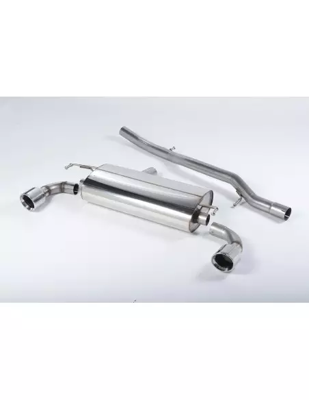 VW Golf R32 mk4 Milltek Sport Cat-Back 2x 100 chrome JET utblås - Non-Resonated (mindre-dämpad)
