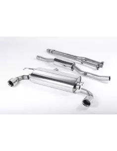 VW Golf R32 mk4 Milltek Sport Cat-Back 2x 100 chrome JET utblås - Resonated (dämpad)