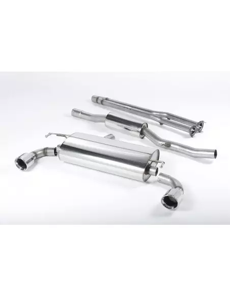 VW Golf R32 mk4 Milltek Sport Cat-Back 2x 100 chrome JET utblås - Resonated (dämpad)