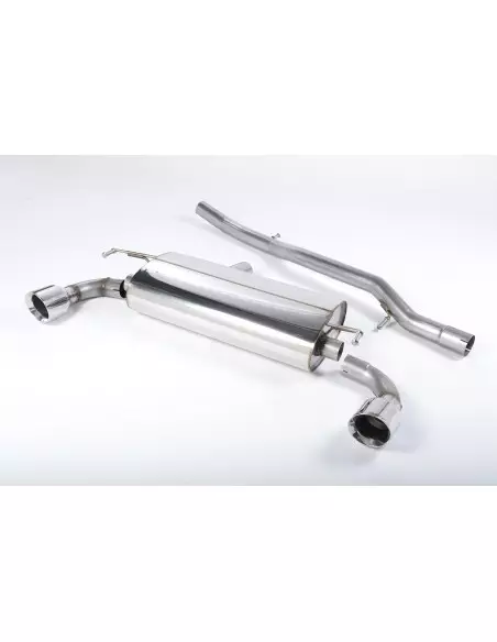 VW Golf R32 mk4 Milltek Sport Cat-Back 2x 100 chrome GT utblås - Non-Resonated (mindre-dämpad)