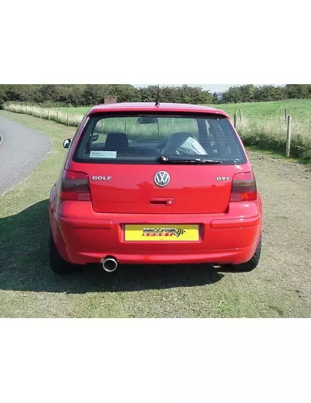 VW Golf 1,8T GTi (180hk) mk4 Milltek Sport Cat-Back 1x 100 chrome GT utblås - Resonated (dämpad)