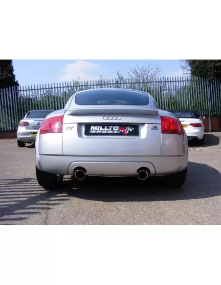 Audi TT 1,8T Quattro (225hk) Milltek Sport 3" "RACE" Cat-Back 2x 100 chrome GT utblås - Resonated (dämpad)