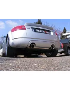 Audi TT 1,8T Quattro (225hk) Milltek Sport 3" "RACE" Cat-Back 2x 100 chrome GT utblås - Resonated (dämpad)