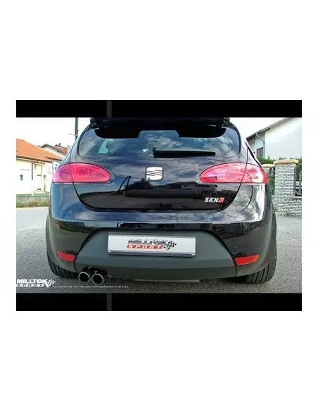 Seat Leon 2,0TFSi Milltek Sport Cat-Back 2x 80 chrome JET utblås - Resonated (dämpad)