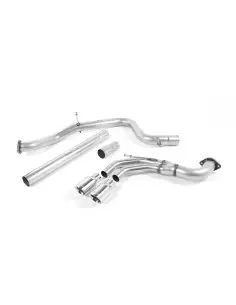Seat Leon 2,0TDi 184hk 3 & 5 dörrars Milltek Sport Cat-Back 2x 80 chrome GT utblås - Resonated (dämpad)