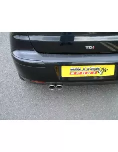 Seat Ibiza 1,9TDi Milltek Sport Cat-Back 2x 76,2 chrome JET utblås - Non-Resonated (mindre-dämpad) 2