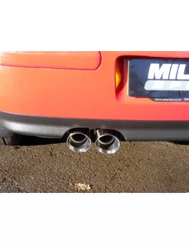 VW Golf 1,9TDi (framhjulsdriven) Milltek Sport Cat-Back 2x 76,2 chrome JET utblås (kan kräva Golf 4-Motion diffuser) - Non-Reson