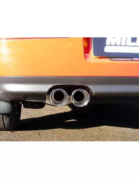 VW Golf 1,9TDi (framhjulsdriven) Milltek Sport Cat-Back 2x 76,2 chrome JET utblås (kan kräva Golf 4-Motion diffuser) - Resonated