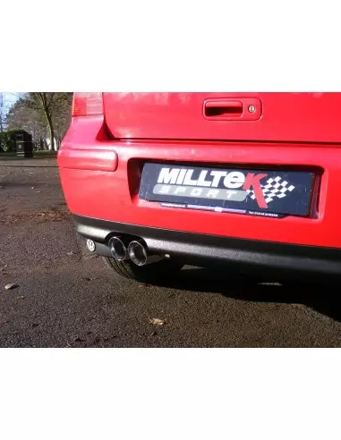 VW Golf 1,9TDi (framhjulsdriven) Milltek Sport Cat-Back 2x 76,2 chrome JET utblås (kan kräva Golf 4-Motion diffuser) - Resonated