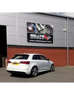 Audi A3 2,0TDi 150hk Milltek Sport Cat-Back 2x 80 chrome GT utblås - Non-Resonated (mindre-dämpad)