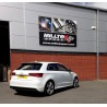Audi A3 2,0TDi 150hk Milltek Sport Cat-Back 2x 80 chrome GT utblås - Non-Resonated (mindre-dämpad)