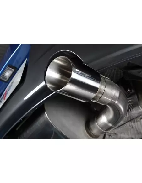 BMW M235i (ej X-drive) Milltek Sport Cat-Back 2x 90 chrome GT utblås - Resonated (dämpad) utan avgasventiler