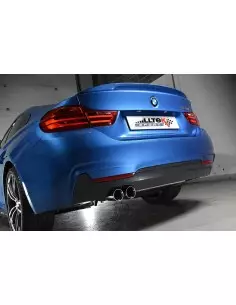 BMW 428i manuell Milltek Sport Cat-Back 2x 76,2 chrome GT utblås med aktiva avgasventiler - Non-Resonated (mindre-dämpad)
