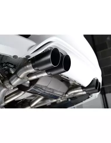 BMW M3 S55 F80 Milltek Sport Cat-Back 4x 90 svarta GT utblås (måste kapa original avgassystem) - Resonated (dämpad)