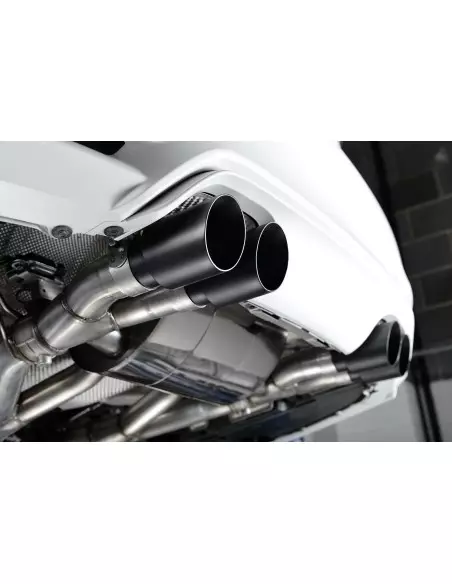 BMW M4 S55 F82/ F83 Milltek Sport Cat-Back 4x 90 svarta GT utblås (måste kapa original avgassystem) - Non-Resonated (mindre-dämp