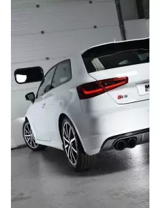 Audi S3 2,0TFSi 3-D 8V Milltek Sport 3" Cat-Back 4x 100 svarta GT utblås (utan avgasstyrning) - Non-Resonated (mindre-dämpad) 2