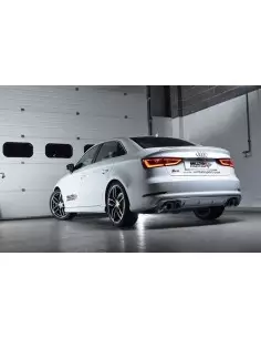 Audi S3 2,0TFSi Sedan 8V Milltek Sport 3" Cat-Back 4x 100 svarta GT utblås (med original avgasstyrning) - Non-Resonated (mindre- 2