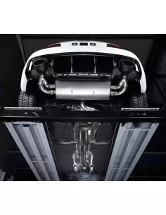 Audi RS3 2,5TFSi Sportback 8V Milltek Sport 3" Cat-Back 150 X 95 Svarta ovala utblås med avgasventiler - Non-Resonated (mindre-d 2