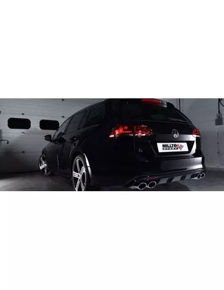 VW Golf R SportsCombi mk7 Milltek Sport 3" Cat-Back avgassystem (använder original utblås i stötfångaren) - Resonated (dämpad)