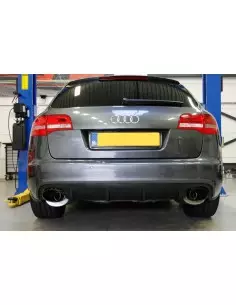 Audi RS6 5,0TFSi C6 Milltek Sport Cat-Back 2x svarta ovala utblås - Non-Resonated (mindre-dämpad) 2