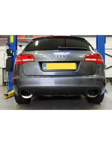 Audi RS6 5,0TFSi C6 Milltek Sport Cat-Back 2x svarta ovala utblås - Non-Resonated (mindre-dämpad)