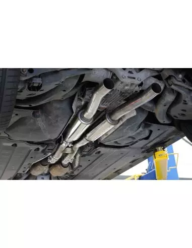 Audi RS6 5,0TFSi C6 Milltek Sport Cat-Back 2x svarta ovala utblås - Non-Resonated (mindre-dämpad)