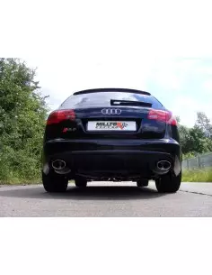 Audi RS6 5,0TFSi C6 Milltek Sport Cat-Back 2x chrome ovala utblås - Non-Resonated (mindre-dämpad) 2
