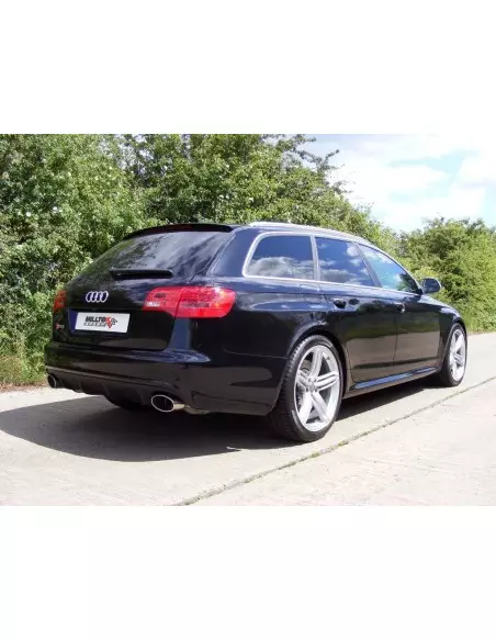 Audi RS6 5,0TFSi C6 Milltek Sport Cat-Back 2x chrome ovala utblås - Resonated (dämpad)
