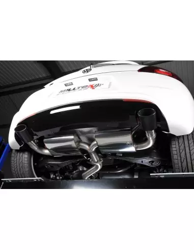 VW Scirocco 2,0TFSi R (Facelift) Milltek Sport 3" Cat-Back 2x ovala svarta utblås - Resonated (dämpad)