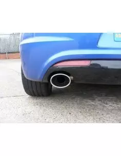 VW Scirocco 2,0TFSi R (Facelift) Milltek Sport 3" Cat-Back 2x ovala chrome utblås - Resonated (dämpad)