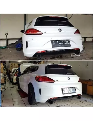 VW Scirocco 2,0TFSi R (Facelift) Milltek Sport 3" Cat-Back 2x 100 svarta GT utblås - Resonated (dämpad)