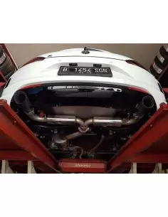 VW Scirocco 2,0TFSi R (Facelift) Milltek Sport 3" Cat-Back 2x 100 svarta GT utblås - Resonated (dämpad)