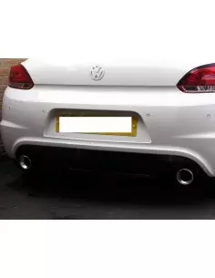 VW Scirocco 2,0TFSi R (Facelift) Milltek Sport 3" Cat-Back 2x 100 chrome GT utblås - Non-Resonated (mindre-dämpad)
