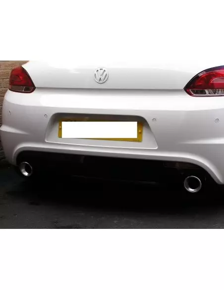 VW Scirocco 2,0TFSi R (Facelift) Milltek Sport 3" Cat-Back 2x 100 chrome GT utblås - Non-Resonated (mindre-dämpad)