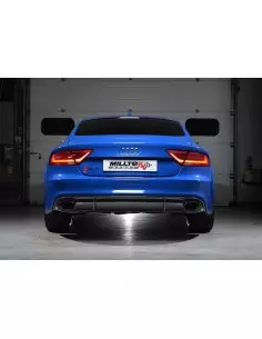Audi RS7 4,0TFSi 4G Milltek Sport Turbo-Back avgassystem med 100cells racekatalysator använder original avgasventiler - Non-Reso