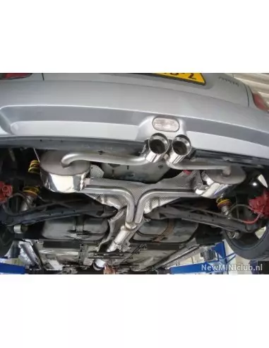 Mini Cooper S Cab R52 Milltek Sport Cat-Back 2x 76,2 chrome Special utblås - Non-Resonated (mindre-dämpad)