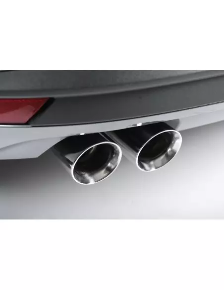 Seat Leon 1,4TFSi FR 3 & 5 dörrars Milltek Sport Cat-Back 2x 80 chrome GT utblås - Resonated (dämpad)