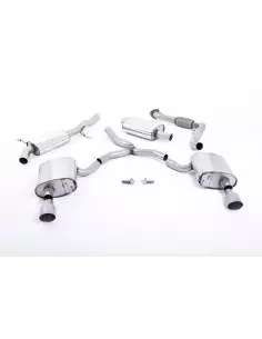 Audi A4 2,0TFSi Quattro B9 Milltek Sport Cat-Back 2x 100 Titan GT utblås - Non-Resonated (mindre-dämpad) (passar ej för bil med 