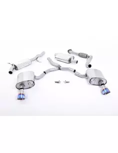 Audi A4 2,0TFSi Quattro B9 Milltek Sport Cat-Back 2x 100 Brända titan GT utblås - Non-Resonated (mindre-dämpad) (passar ej för b 2