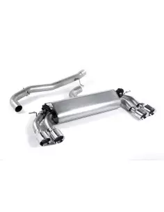 VW Golf R 3/5 dörrars mk7 Milltek Sport 3" Cat-Back 4x 100 chrome GT utblås (med original avgasstyrning) - Resonated (dämpad)