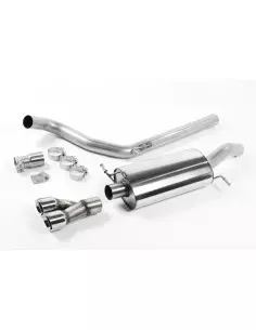 VW Polo 1,8TFSi GTi Milltek Sport Cat-Back 2x GT80 Chrome utblås - Non-Resonated (mindre-dämpad)