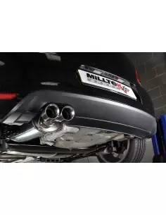VW Polo 1,4TSi GTi Milltek Sport Cat-Back 2x GT80 Chrome utblås - Non-Resonated (mindre-dämpad)