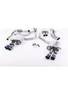 Audi S4 3,0TFSi B9 utan Sportdiff Milltek Sport Cat-Back 4x 90 brända titan GT utblås (med original avgasstyrning) - Non-Resonat 2