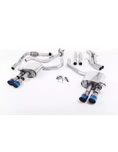 Audi S5 3,0TFSi Sportback B9 utan Sportdiff Milltek Sport Cat-Back 4x 90 brända titan GT utblås (med original avgasstyrning) - R